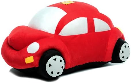 35CM Simulation Car Plush Toy – Soft Stuffed Vehicle with Headlights & Wheels, Multi-Color Plush Car Doll Gift for Boys & Kids