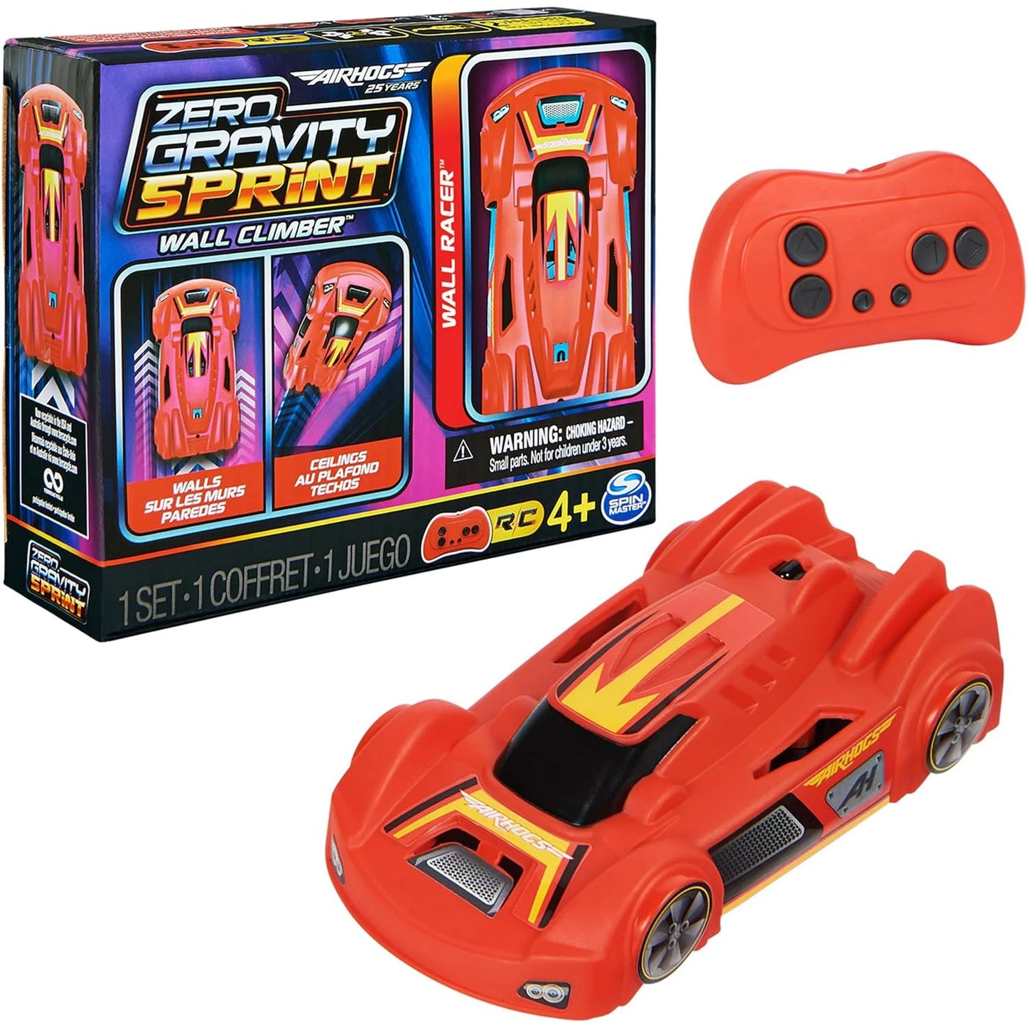 Air Hogs Zero Gravity Sprint – Remote Control Anti-Gravity Racing Car for Kids"