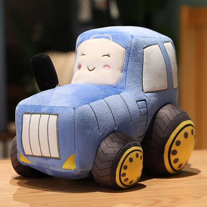 Tractor Plush Toy – Cute Cartoon Car Plush Pillow | Soft Stuffed Vehicle Doll for Kids & Toddlers