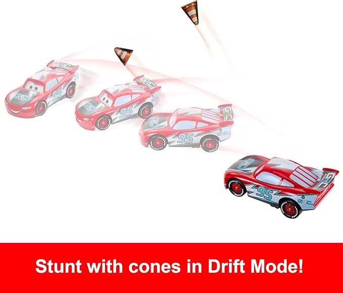 Pixar Cars Lightning McQueen Drift & Race Toy Car – Global Racers Cup Edition | Die-Cast Vehicle for Kids & Collectors with 2 Modes