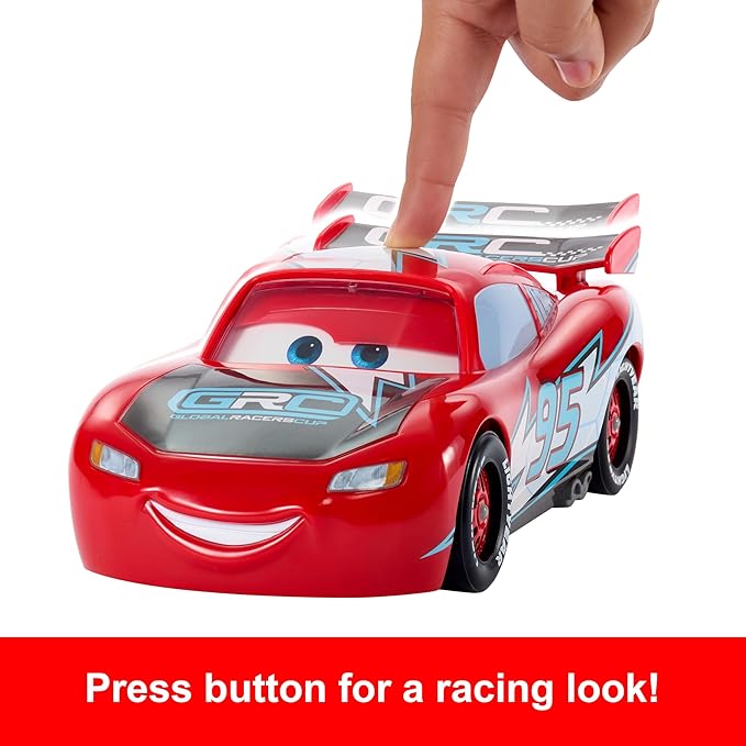 Pixar Cars Lightning McQueen Drift & Race Toy Car – Global Racers Cup Edition | Die-Cast Vehicle for Kids & Collectors with 2 Modes