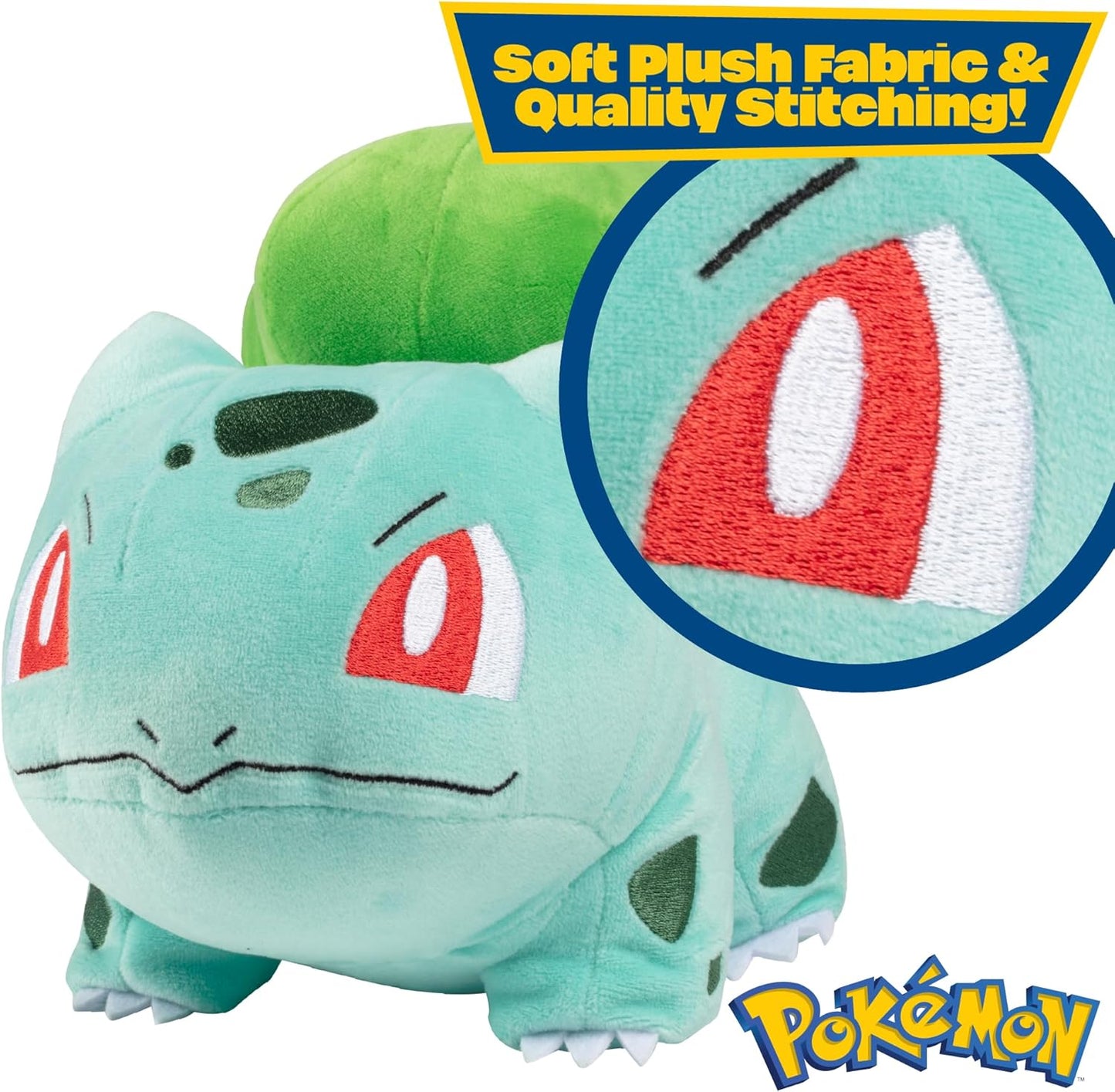 Pokémon Bulbasaur Plush 8” – Officially Licensed Generation 1 Starter Soft Stuffed Toy for Kids"