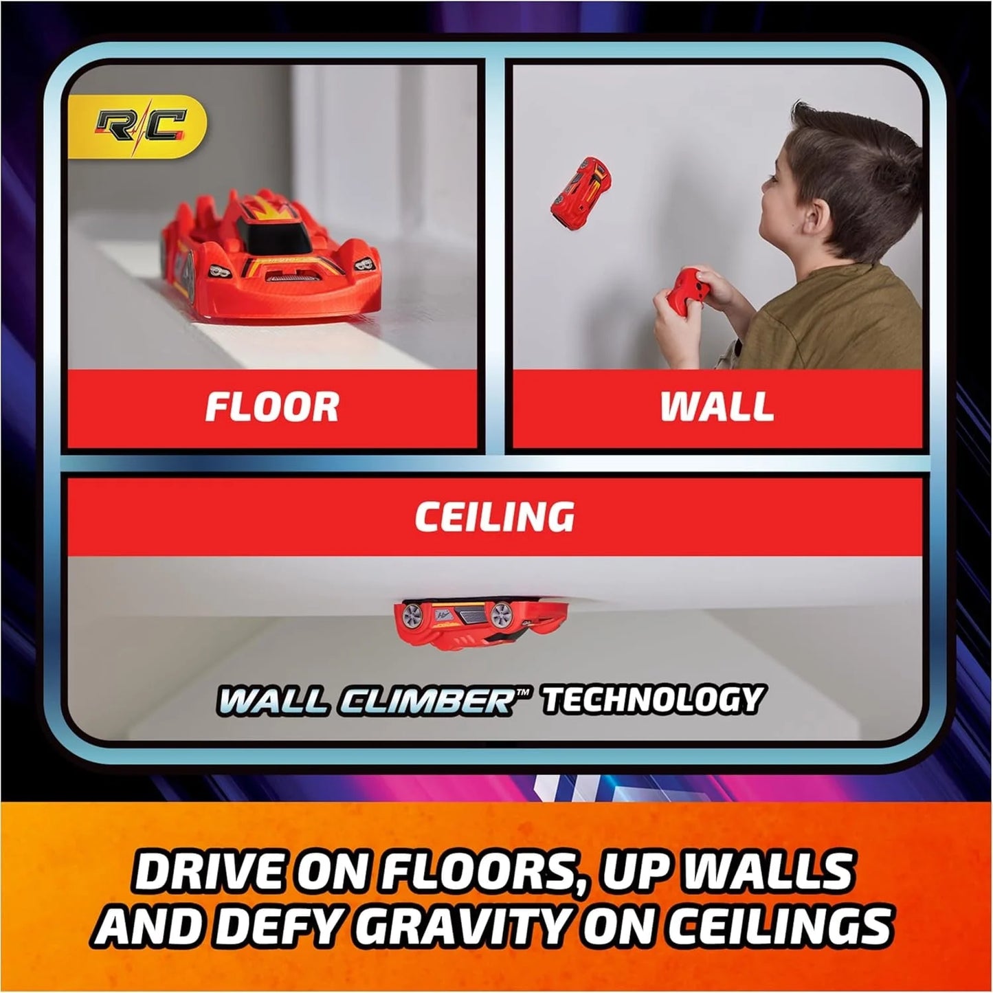 Air Hogs Zero Gravity Sprint – Remote Control Anti-Gravity Racing Car for Kids"