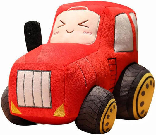 Tractor Plush Toy – Cute Cartoon Car Plush Pillow | Soft Stuffed Vehicle Doll for Kids & Toddlers