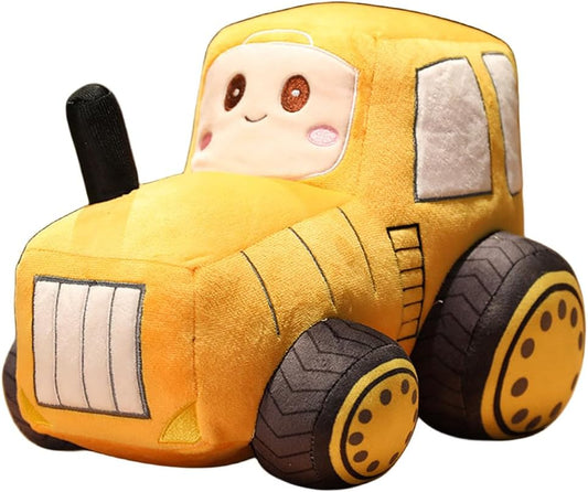 Tractor Plush Toy – Cute Cartoon Car Plush Pillow | Soft Stuffed Vehicle Doll for Kids & Toddlers