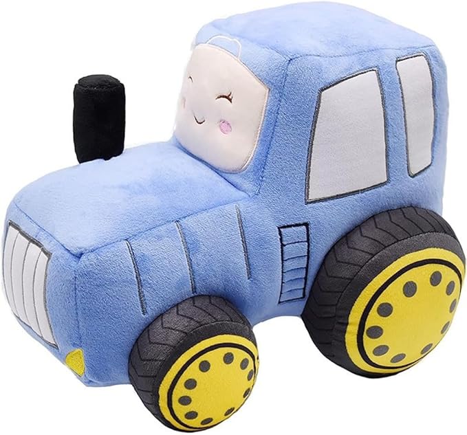 Tractor Plush Toy – Cute Cartoon Car Plush Pillow | Soft Stuffed Vehicle Doll for Kids & Toddlers