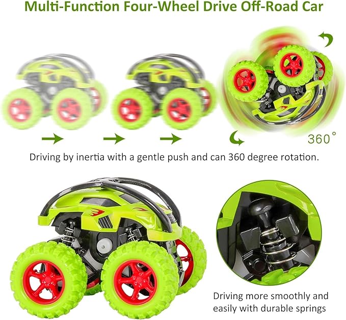 Pull Back Monster Trucks – Off-Road Friction Powered Car Toys | Durable Racing Vehicle Set for Kids & Toddlers