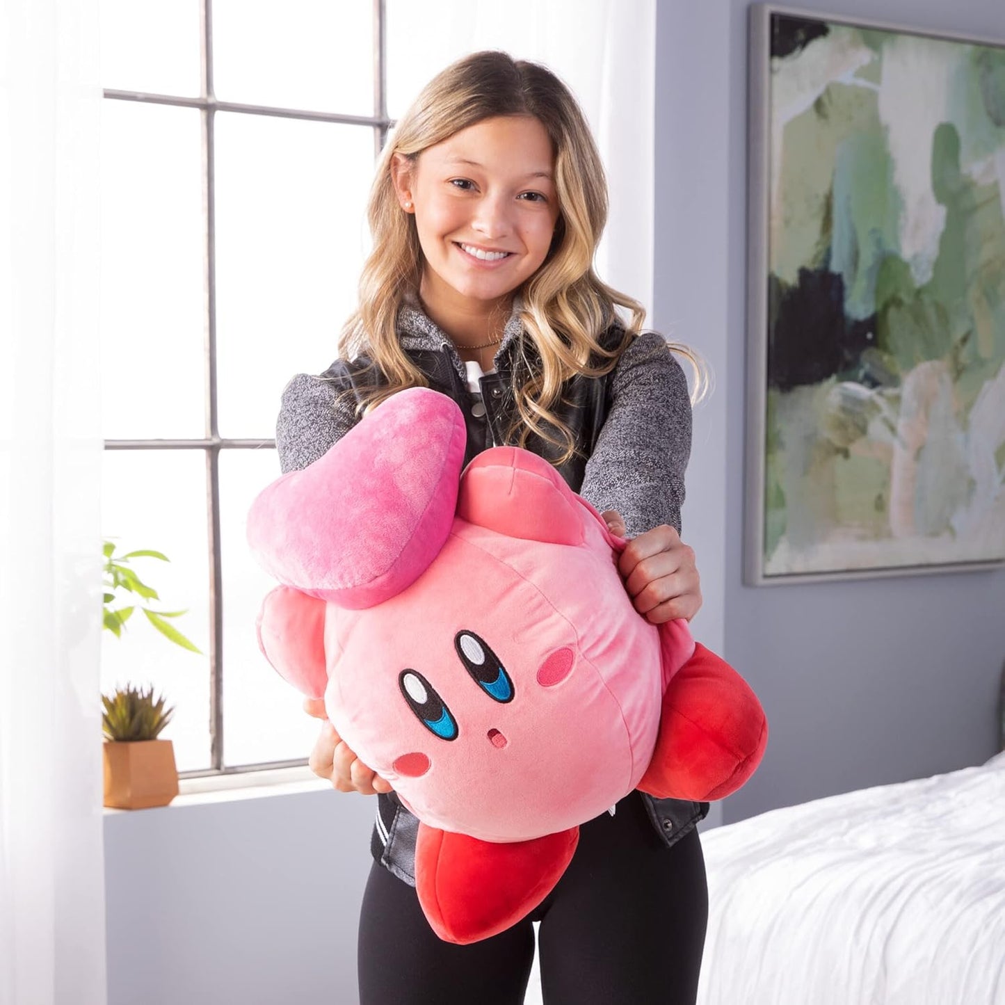 Kawaii Kirby Plush Toy – Cute Star Kirby with Heart | Soft Cartoon Stuffed Doll, Adorable Peluche Toy for Kids, Anime Fan Collectible & Gift