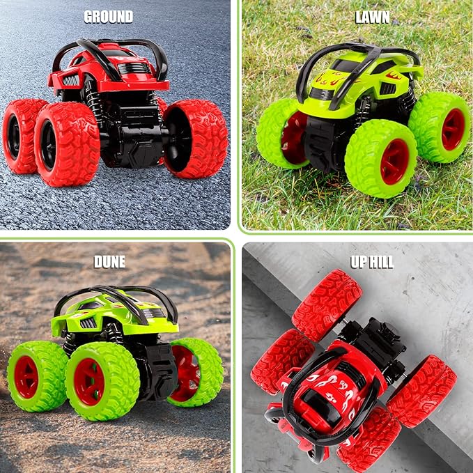 Pull Back Monster Trucks – Off-Road Friction Powered Car Toys | Durable Racing Vehicle Set for Kids & Toddlers
