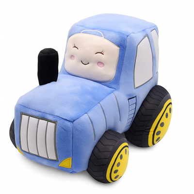 Tractor Plush Toy – Cute Cartoon Car Plush Pillow | Soft Stuffed Vehicle Doll for Kids & Toddlers